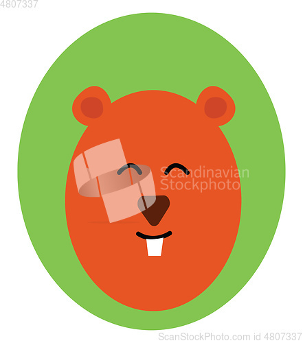 Image of Portrait of the mammal mole over green background vector or colo