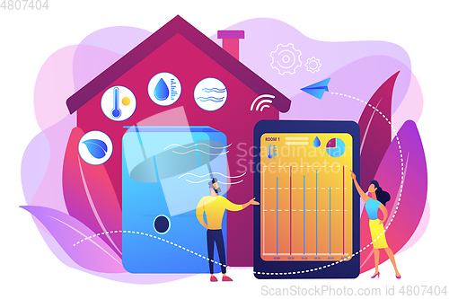 Image of Air quality monitor concept vector illustration