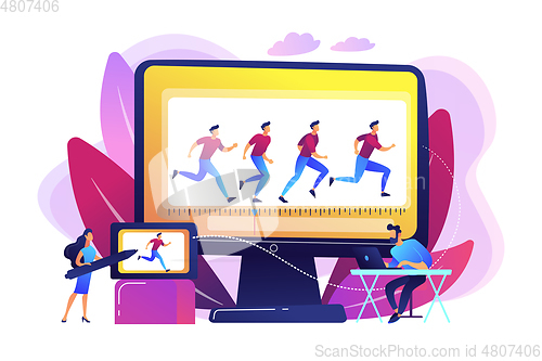 Image of Computer animation concept vector illustration