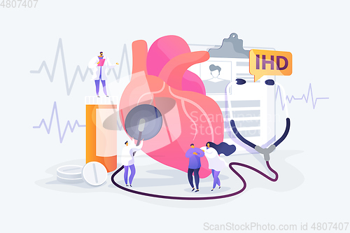 Image of Ischemic heart disease concept vector illustration