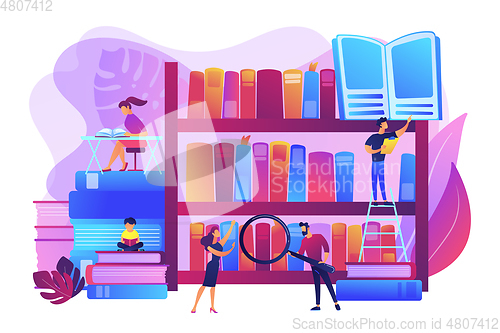 Image of Public library concept vector illustration