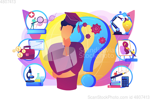 Image of College choice concept vector illustration