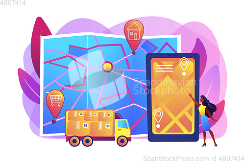 Image of Delivery point concept vector illustration