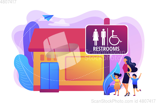 Image of Public restroomsconcept vector illustration