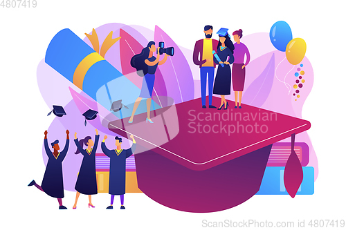 Image of Graduation concept vector illustration