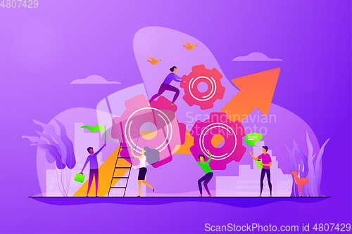 Image of Teamwork power concept vector illustration