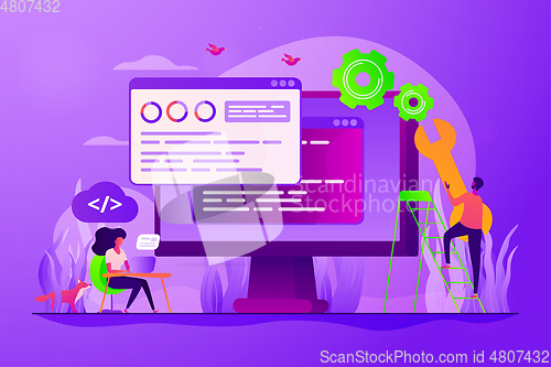 Image of Back end development concept vector illustration