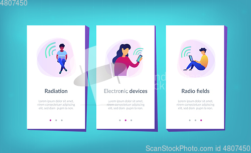 Image of Radio fields influence app interface template.