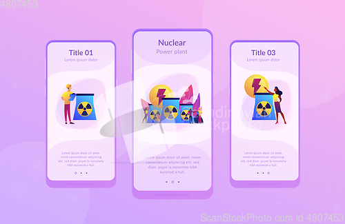 Image of Nuclear energy app interface template.