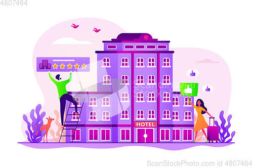 Image of Lifestyle hotel concept vector illustration