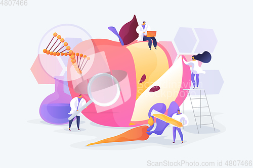 Image of Genetically modified foods concept vector illustration