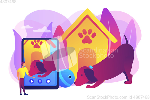 Image of Robotic pet sitters concept vector illustration