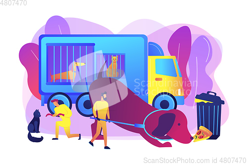 Image of Animal control service concept vector illustration