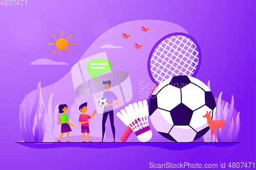 Image of Sport summer camp concept vector illustration