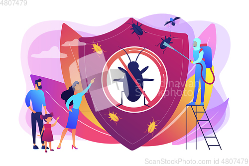 Image of Home pest insects control concept vector illustration