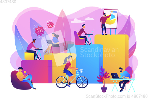 Image of Modern workplace concept vector illustration