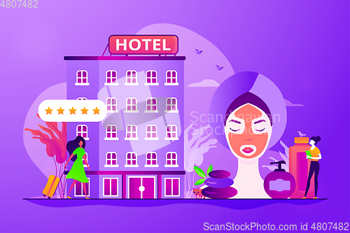 Image of Wellness and spa hotel concept vector illustration