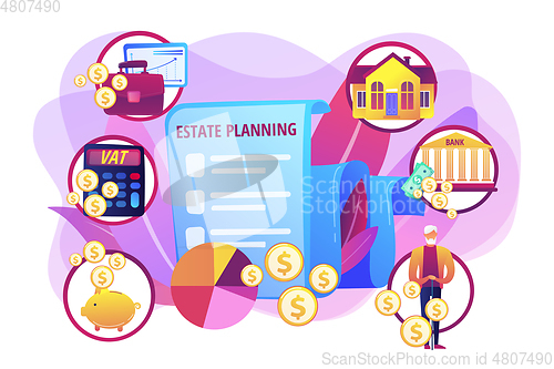 Image of Estate planning concept vector illustration