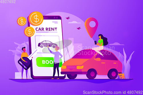 Image of Rental car service concept vector illustration