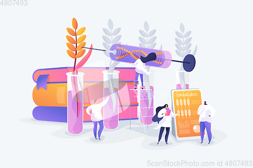 Image of Genetically modified plants concept vector illustration
