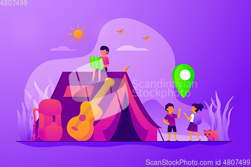 Image of Summer camp concept vector illustration