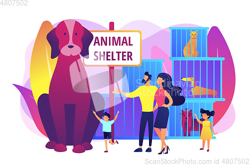 Image of Animal shelter concept vector illustration