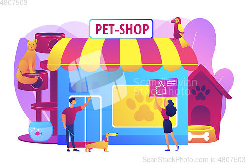 Image of Animals shop concept vector illustration