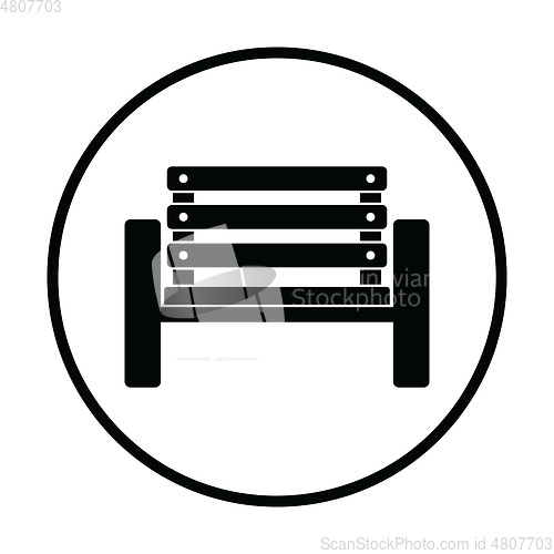 Image of Tennis player bench icon