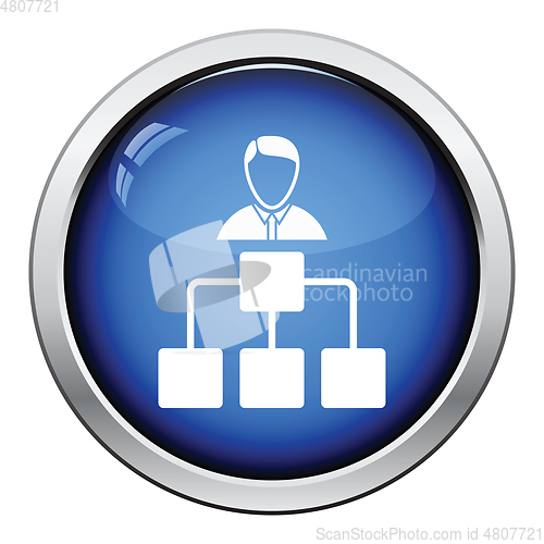 Image of Head businessman with scheme icon