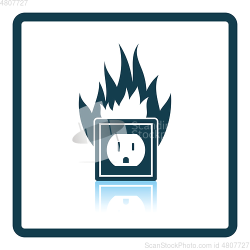 Image of Electric outlet fire icon