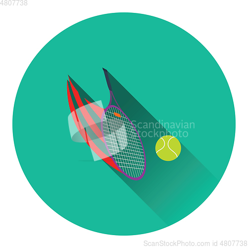 Image of Tennis racket hitting a ball icon