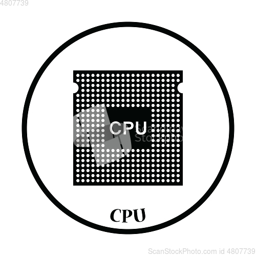 Image of CPU icon Vector illustration