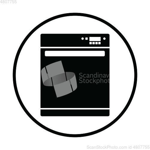 Image of Kitchen dishwasher machine icon