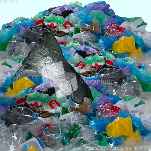 Image of Modern design. Contemporary art collage. Ecology concept.