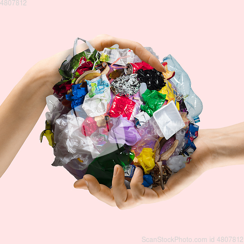 Image of Modern design. Contemporary art collage. Ecology concept.
