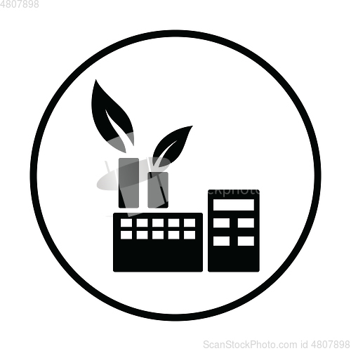 Image of Ecological industrial plant icon