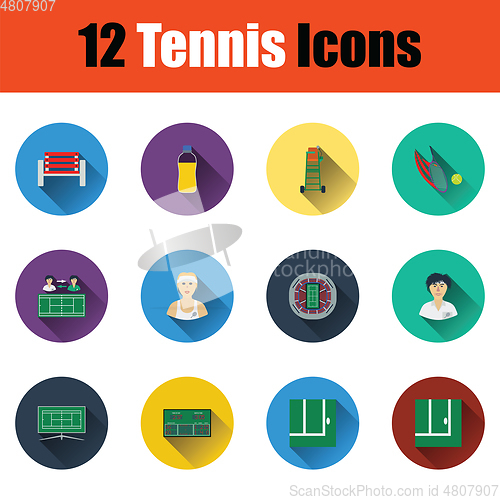 Image of Tennis icon set