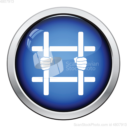 Image of Hands holding prison bars icon