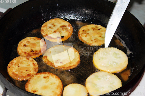 Image of cooking dish from fried squash on the pan