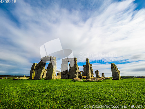 Image of HDR Stonehenge monument in Amesbury