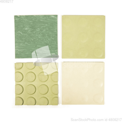 Image of Vintage looking Green rubber linoleum sample