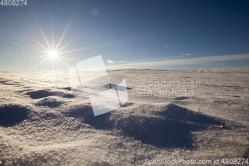 Image of snow covered rural field