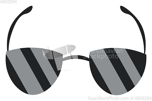 Image of A retro style white and black designer sunglass that creates ext