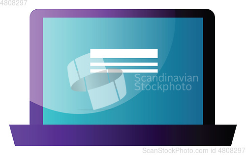 Image of Purple desktop monitor vector illustration on a white background