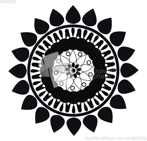 Image of A beautiful tattoo design vector or color illustration