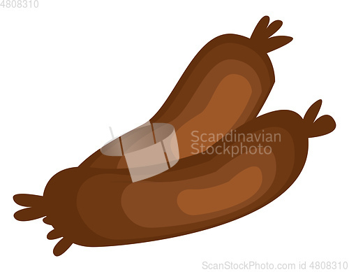 Image of Two Chocolates vector color illustration.