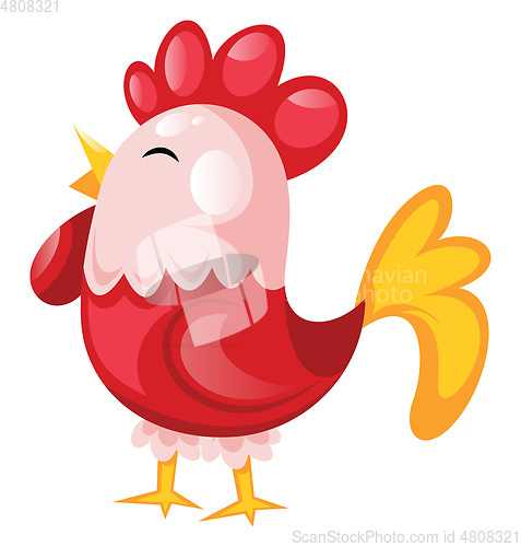 Image of Hen as a symbol for Chinese New Yearillustration vector on white