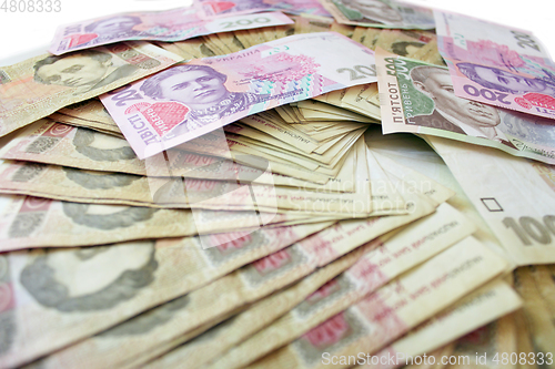 Image of Ukrainian money of different value