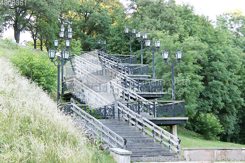 Image of stairs in the city park