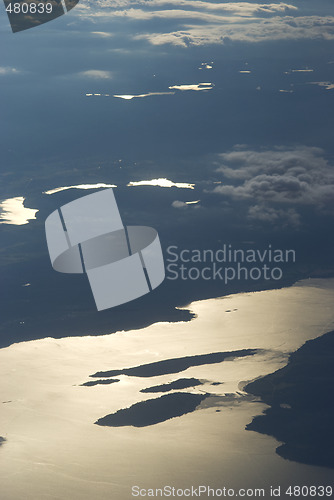 Image of Aerial photo of coastal landscape